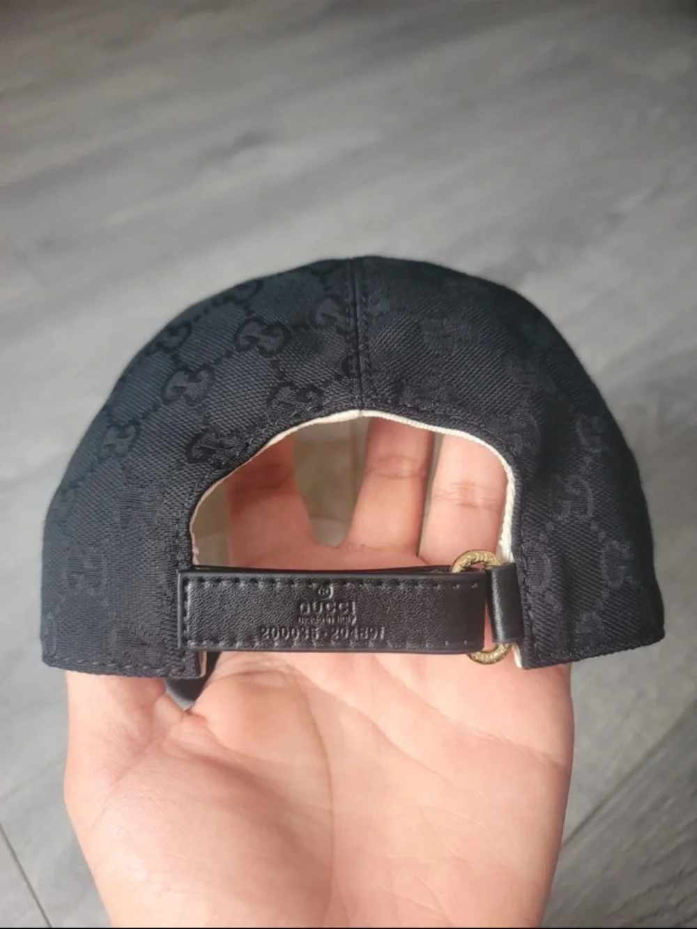 Gucci Black GG Monogram Baseball Cap